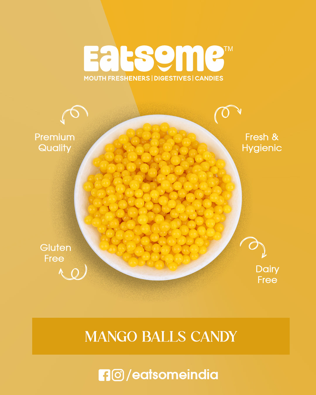 Mango Balls Candy (Yellow)
